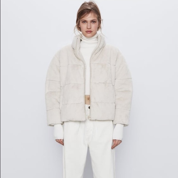 Zara Faux Fur Coat - Picture 1 of 7